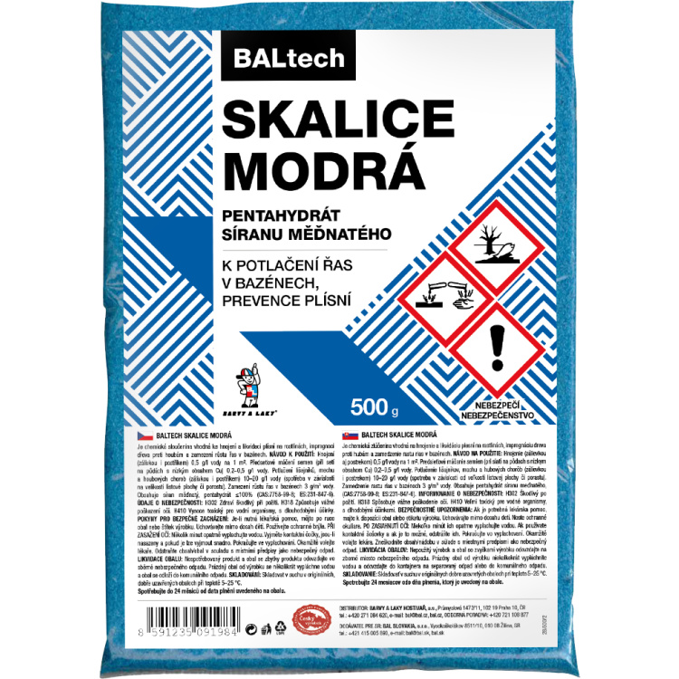BALTECH skalice modrá síran měďnatý, 0,5 kg