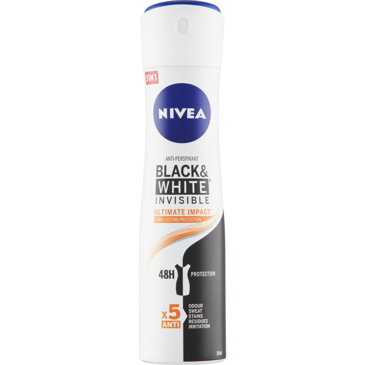 Nivea Black &amp; White Invisible Ultimate Impact antiperspirant, 150 ml