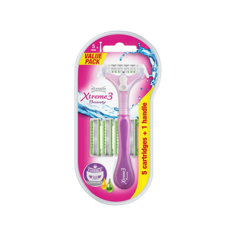 Wilkinson Xtreme3 Beauty Hybrid dámský holící strojek, 5 ks