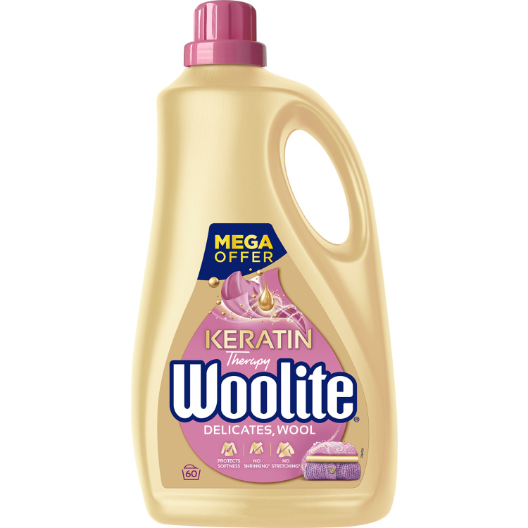 Woolite Keratin Therapy Delicate &amp; Wool prací gel, 3,6 l, 60 dávek