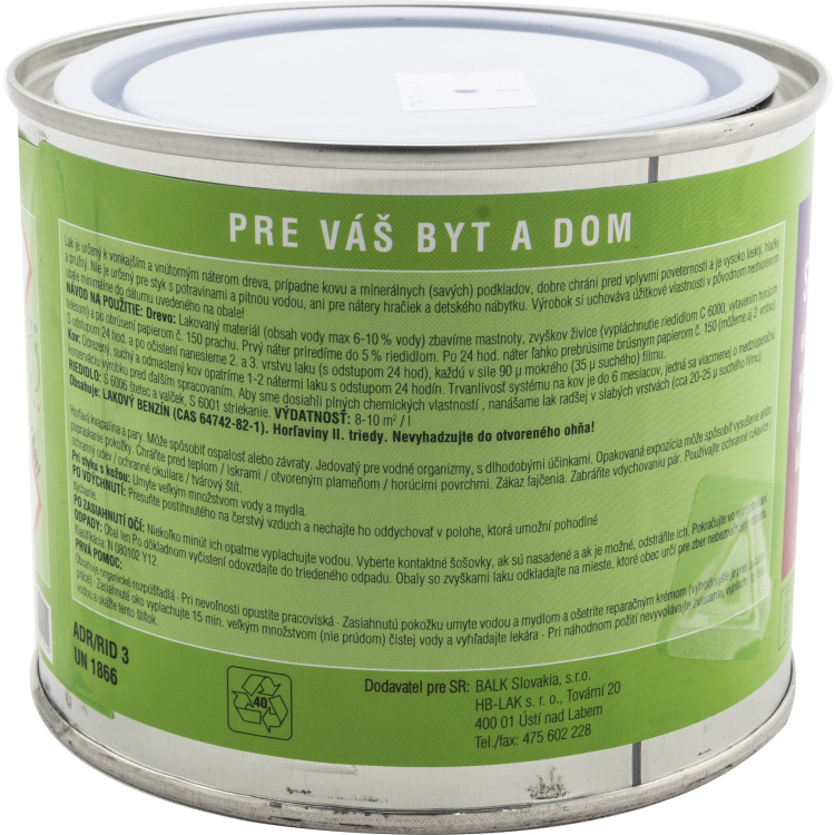 HB-Lak S1002 Lesk, transparentní univerzální syntetický lak, lesklý