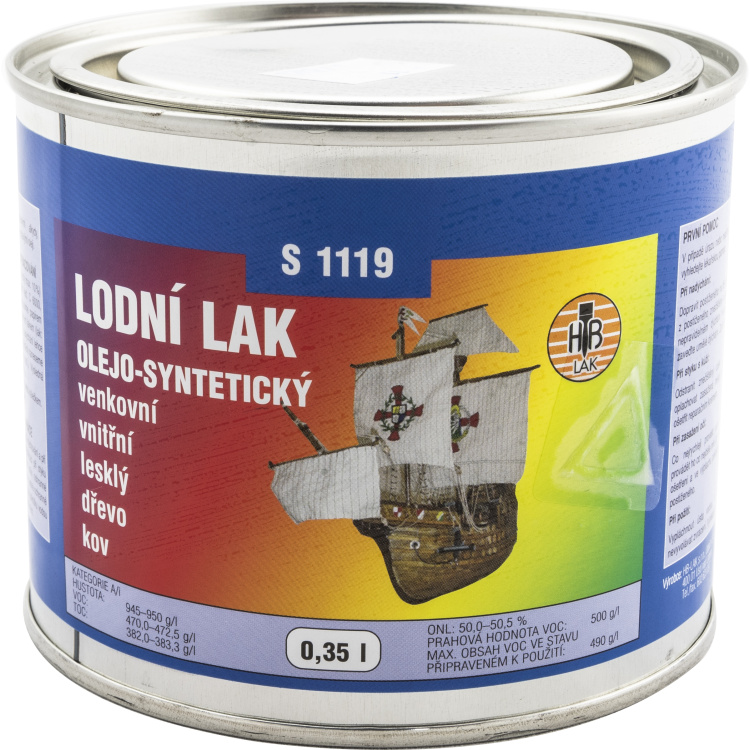 HB-Lak S1119, lodní lak, transparentní lak na lodě