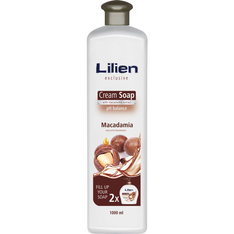 Lilien Macadamia tekuté mýdlo, náplň, 1 l