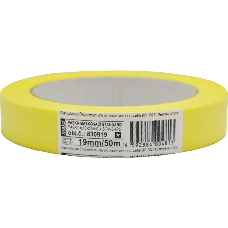 Mako Basic lepicí páska zakrývací hladký krep, 3 dny, do 60 °C, délka 50 m