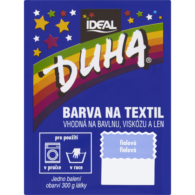 Ideal Duha barva na textil na bavlnu, viskozu a len, na 300 g látky, 15 g
