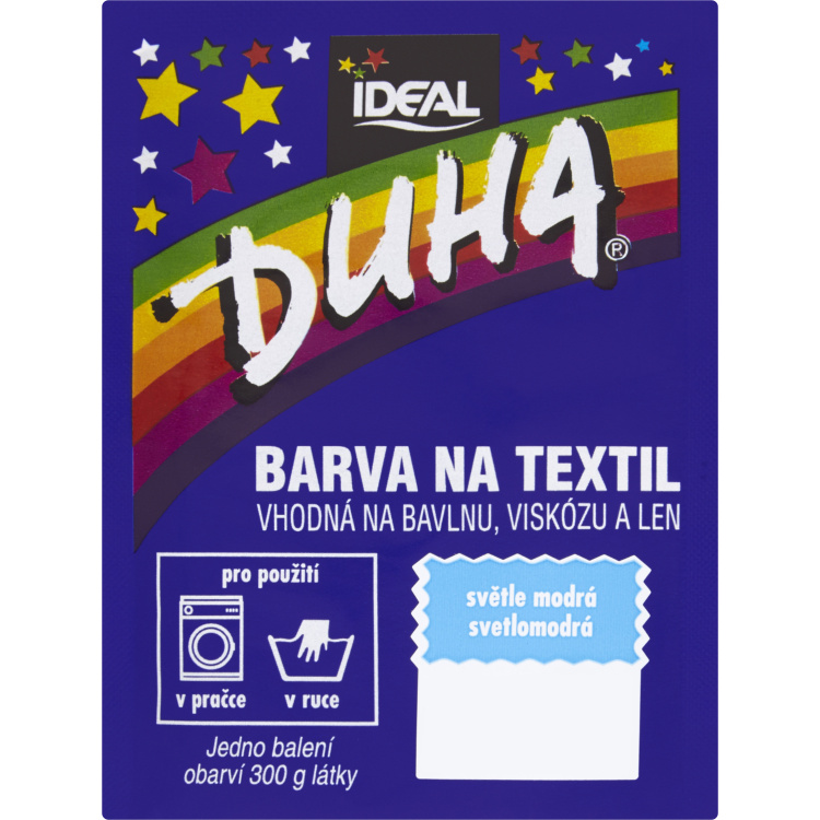 Ideal Duha barva na textil na bavlnu, viskozu a len, na 300 g látky, 15 g