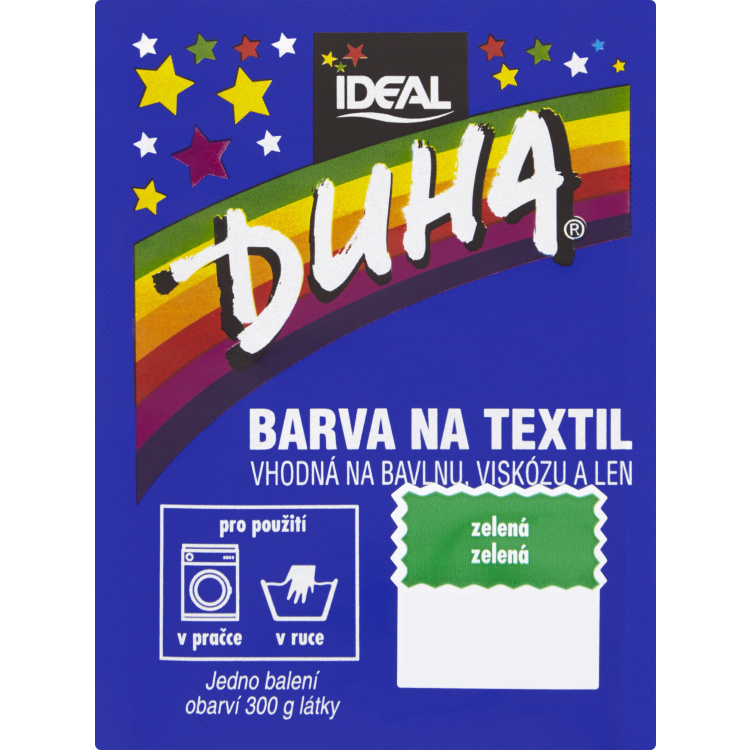 Ideal Duha barva na textil na bavlnu, viskozu a len, na 300 g látky, 15 g
