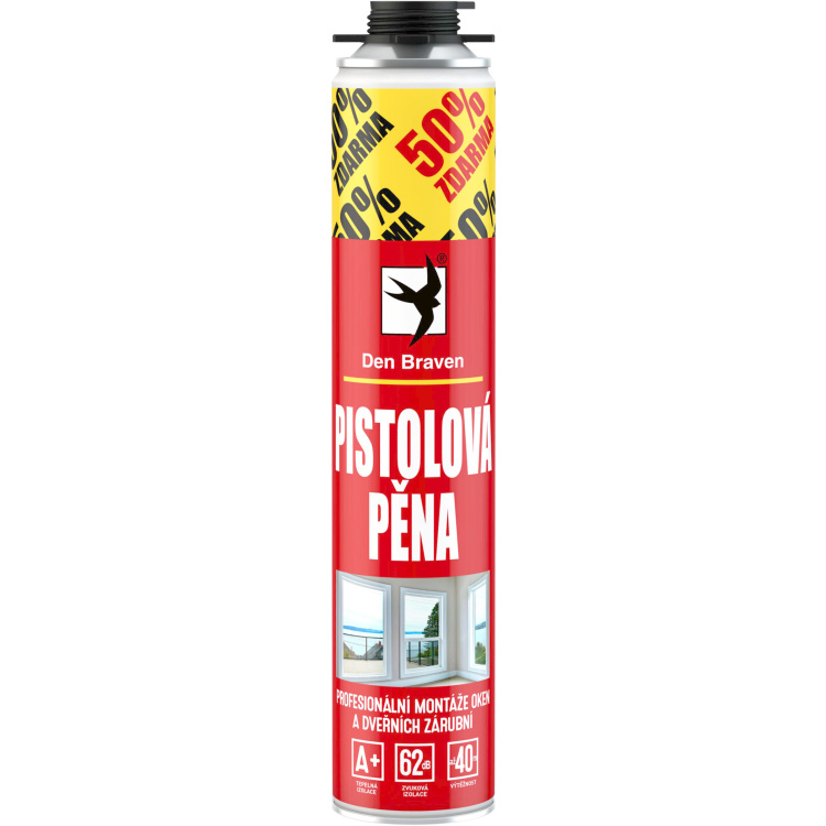 Den Braven RL pistolová montážní pěna, 500+250 ml