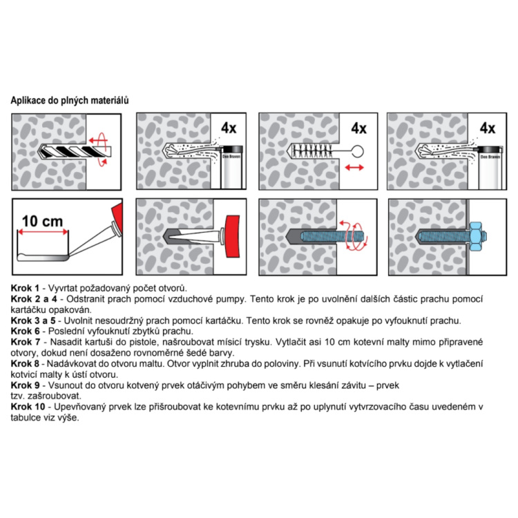 Den Braven chemická kotva bez styrenu POLYESTER SF, 165 ml