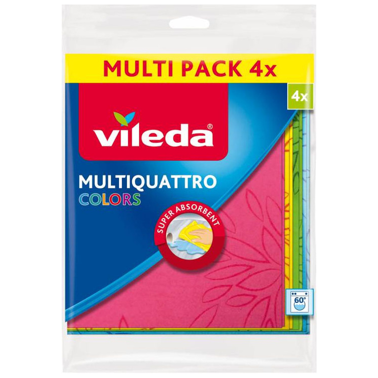 Vileda Multiquattro Colors hadřík, 4 ks