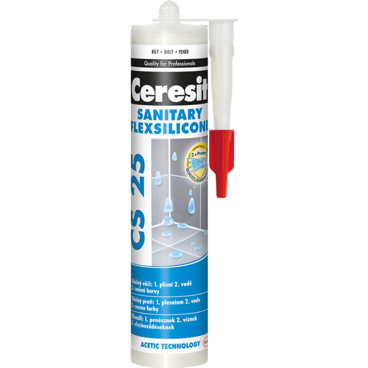 Ceresit CS25 sanitární silikon, bílý, 280 ml