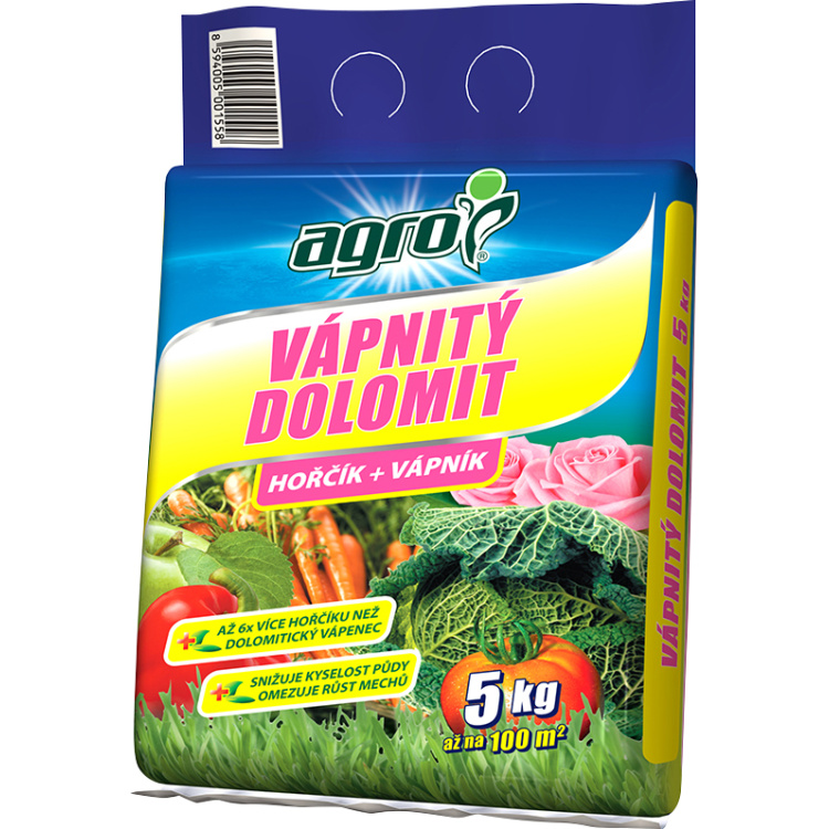 Agro Vápnitý dolomit hnojivo, 5 kg
