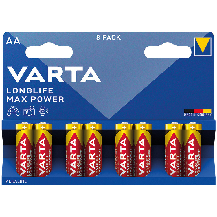 Varta Longlife Max Power AA tužkové baterie 8 ks