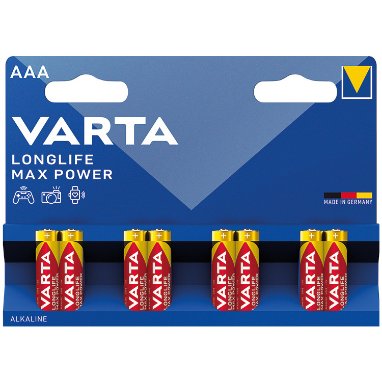 Varta Longlife Max Power AAA mikrotužkové baterie 8 ks