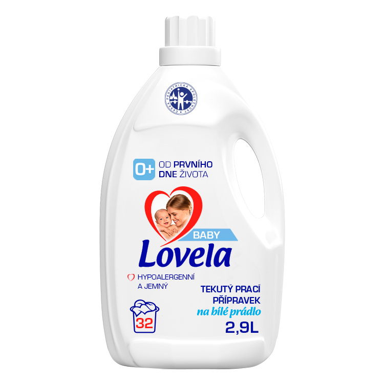Lovela Bílé prádlo prací gel 32 praní, 2,9 l