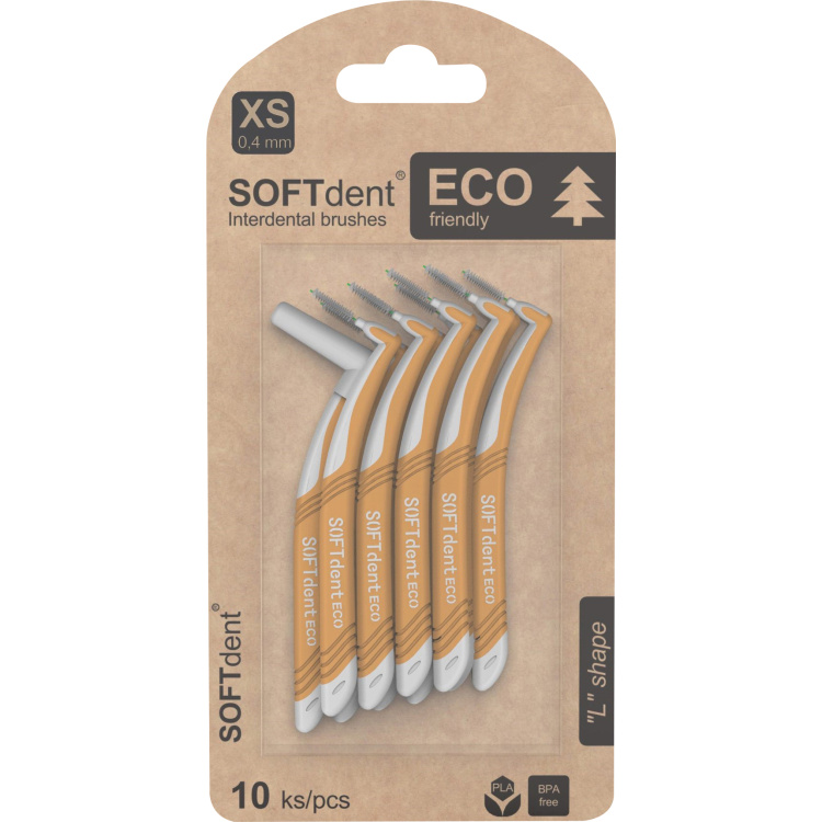 SOFTdent Eco mezizubní kartáček zahnutý, 10 ks