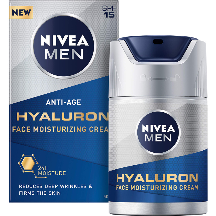 Nivea Men Hyaluron Moisturizer pánský pleťový krém proti vráskám, 50 ml