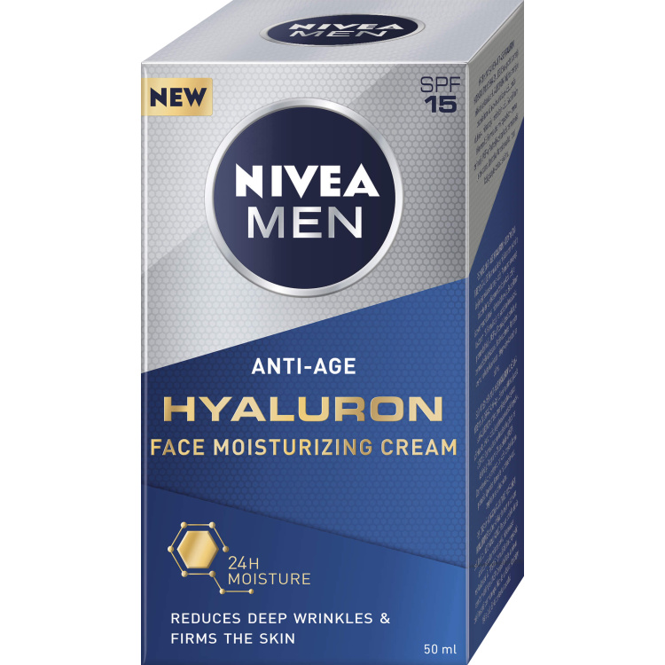 Nivea Men Hyaluron Moisturizer pánský pleťový krém proti vráskám, 50 ml