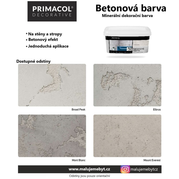 Primacol Decorative betonová barva, 8 kg
