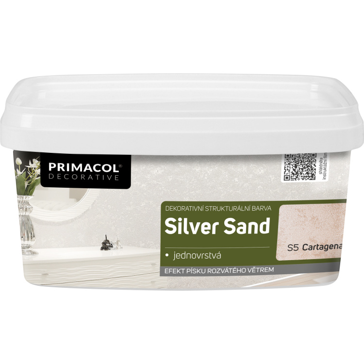 Primacol Decorative Silver Sand dekorativní strukturální barva, 1 l