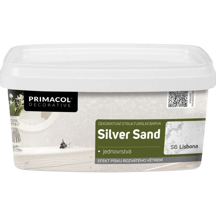 Primacol Decorative Silver Sand dekorativní strukturální barva, 1 l