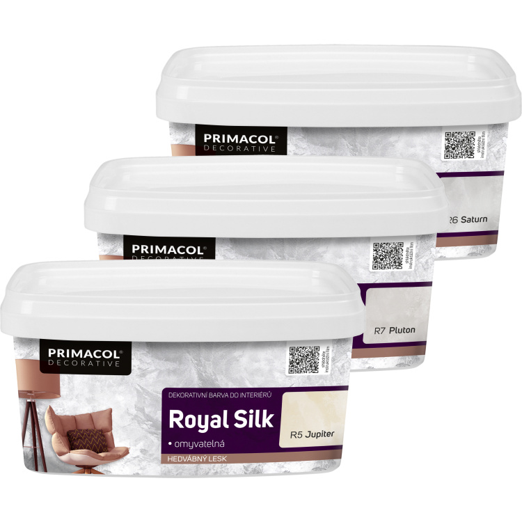 Primacol Decorative Royal Silk omyvatelná dekorativní barva s hedvábným leskem
