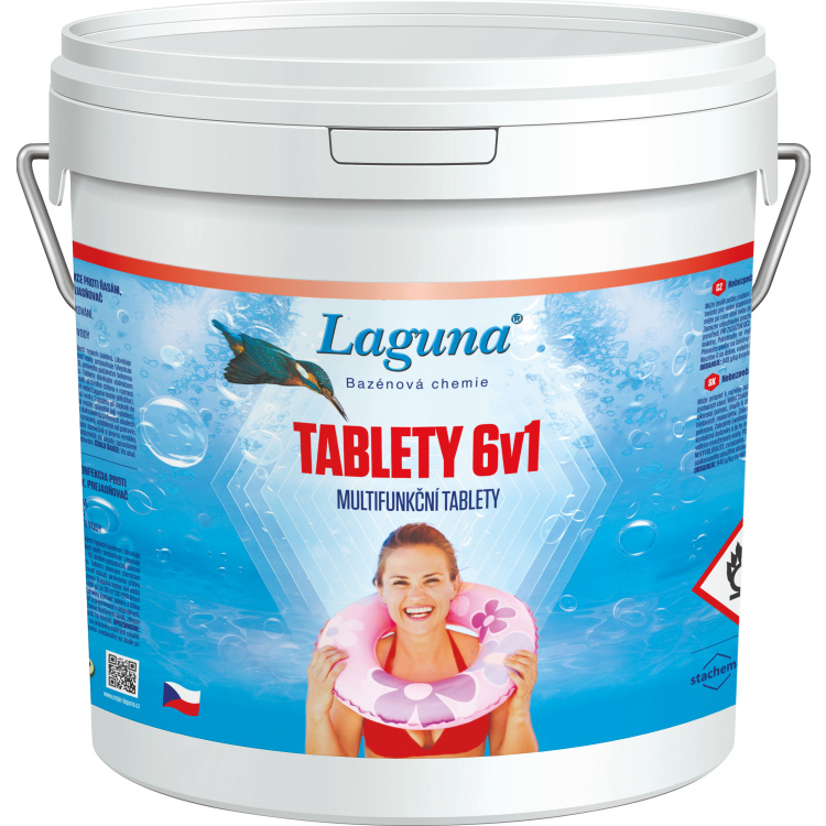 Laguna 6 v 1 multifunkční tablety pro celosezónní údržbu vody v bazénu, 3,2 kg