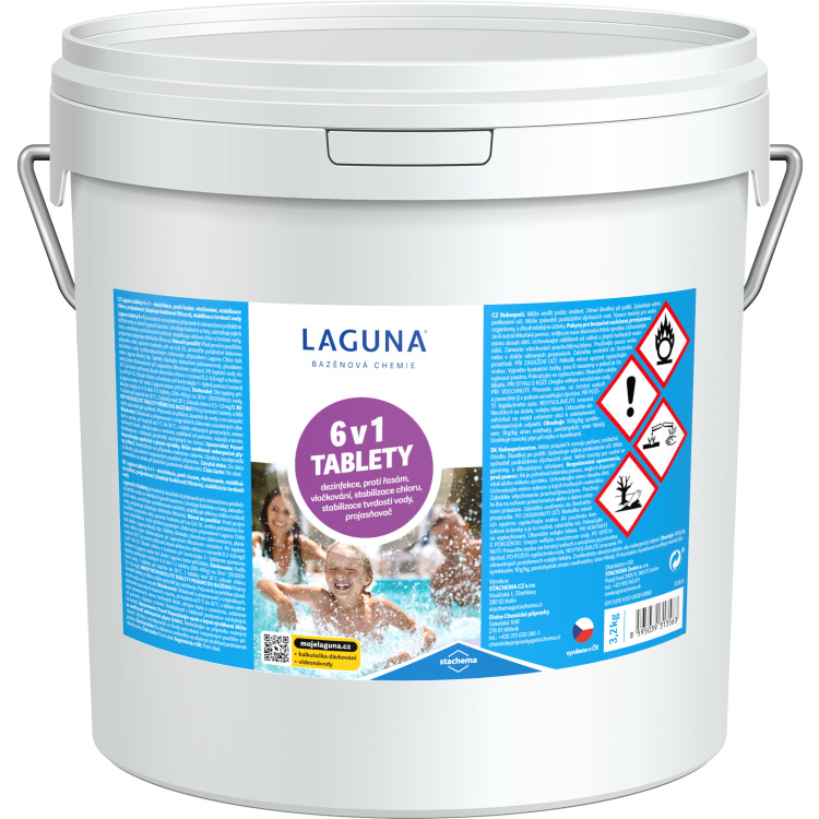 Laguna 6 v 1 multifunkční tablety pro celosezónní údržbu vody v bazénu, 3,2 kg