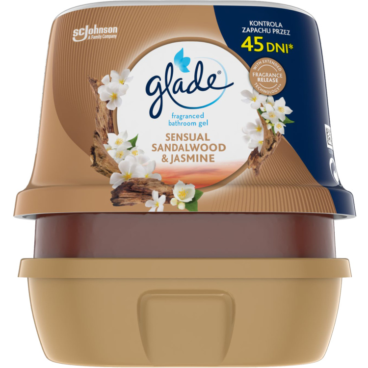 Glade osvěžovač vzduchu gel do koupelny Sensual Sandalwood &amp; Jasmine, 180 g