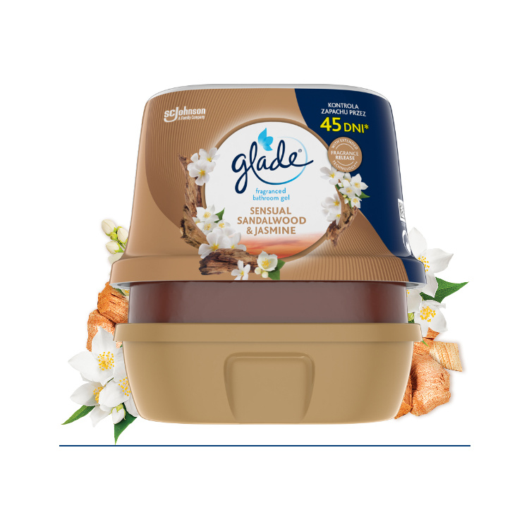 Glade osvěžovač vzduchu gel do koupelny Sensual Sandalwood &amp; Jasmine, 180 g
