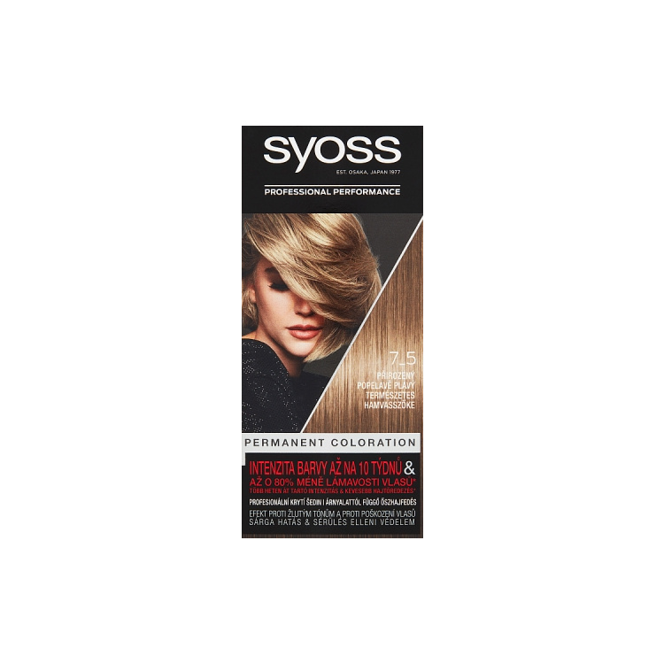 Syoss barva na vlasy, 7-5 Přirozený Popelavě Plavý
