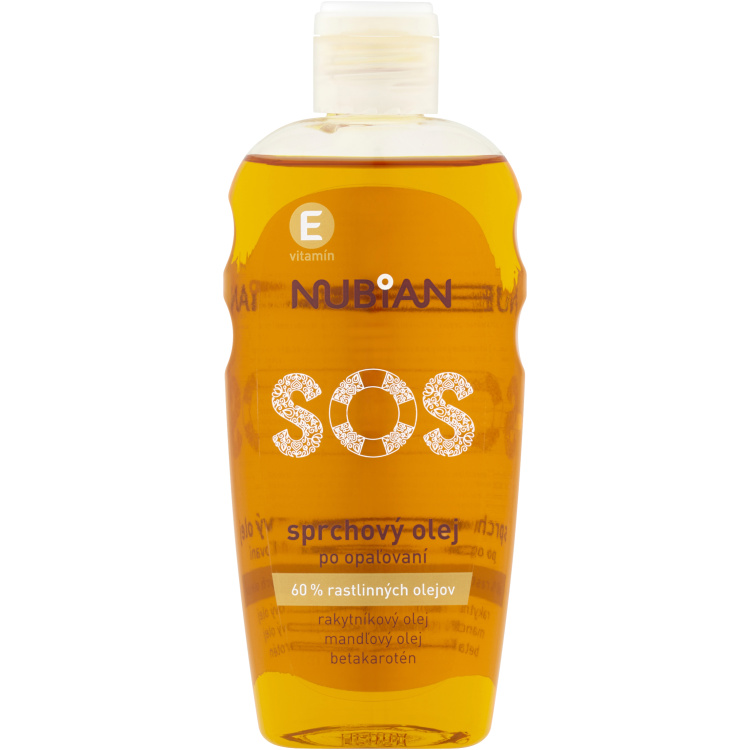 Nubian SOS sprchový olej po opalování, 200 ml