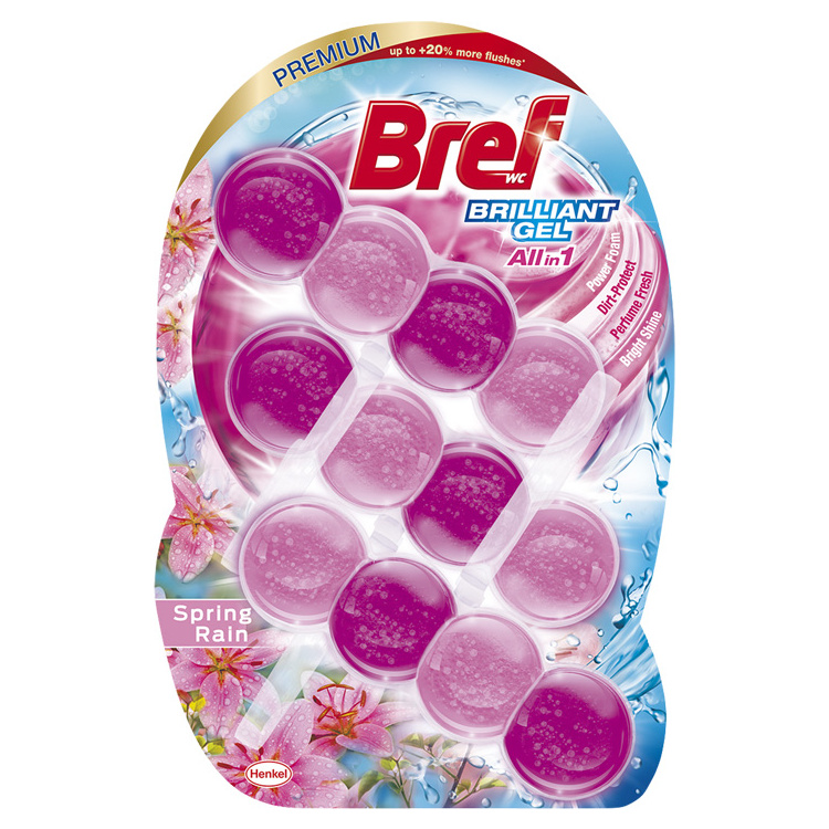 Bref Brilliant Gel Spring Rain WC blok 3× 42 g