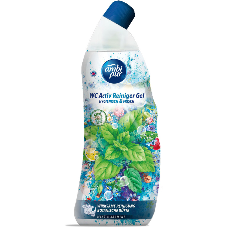 Ambi Pur WC Active Gel Máta &amp; jasmín WC čistič, 750 ml