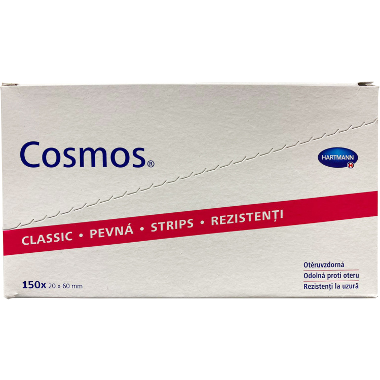 Cosmos Pevná Strips náplast, 8 × 4 cm, 150 ks