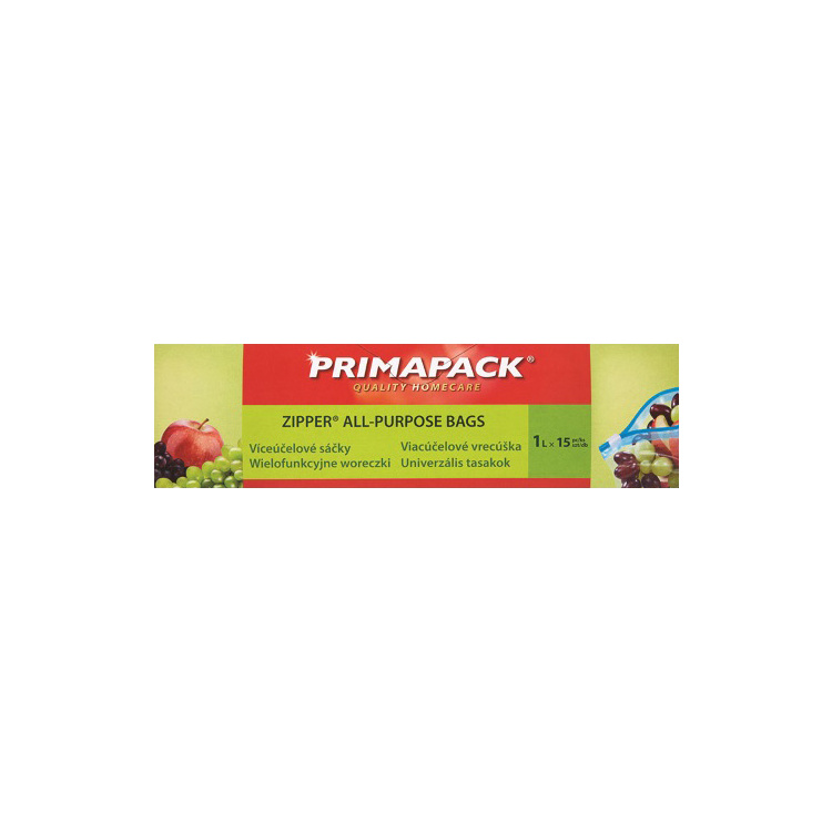 Primapack Zipper víceúčelové sáčky 1 l, 15 ks