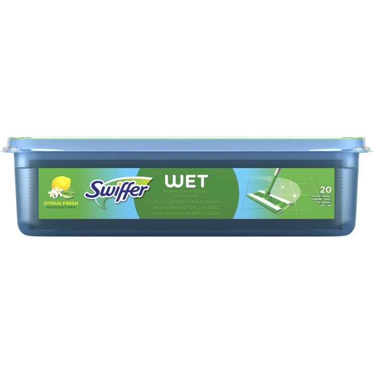 Swiffer Sweeper Citrus náhradní vlhčené ubrousky na podlahu, 20 ks
