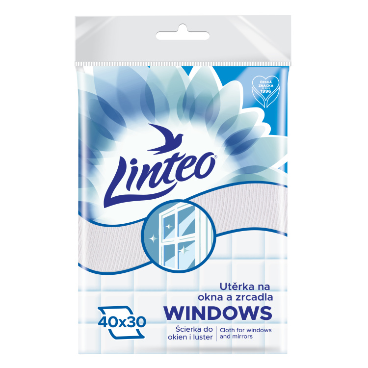 Linteo Švédská utěrka na okna a zrcadla, 40 × 30 cm, gramáž 300 g/m²