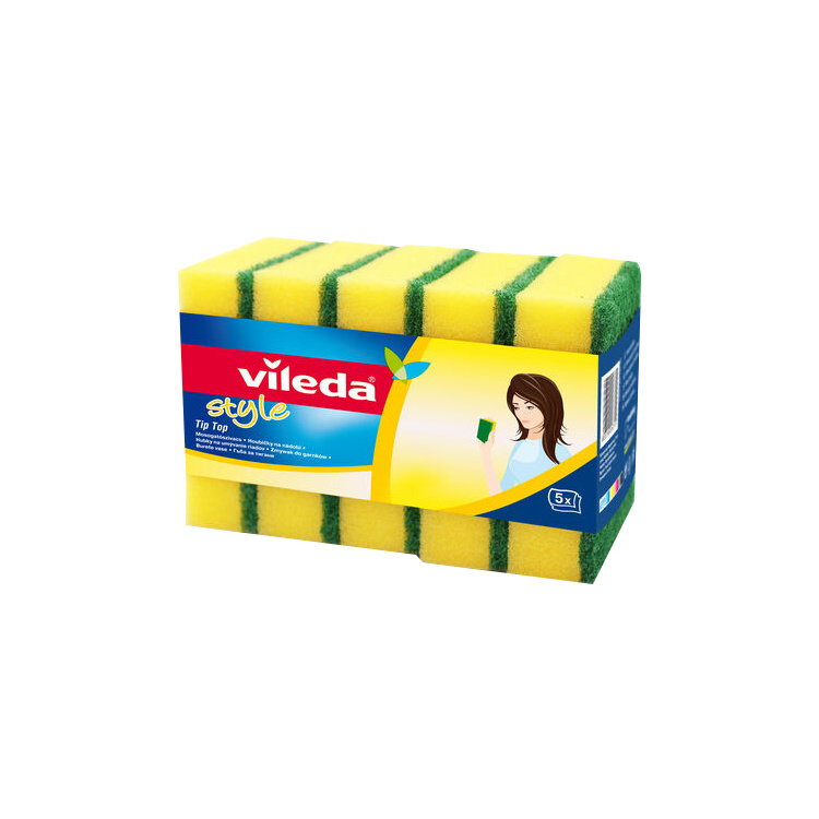 Vileda Tip Top houbička na nádobí, 5 ks