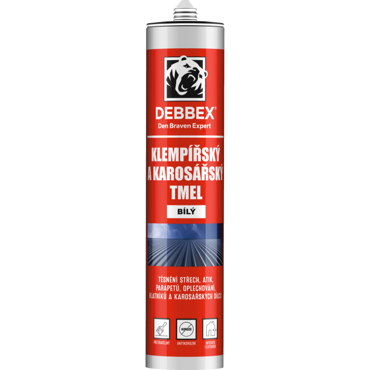 Den Braven Klempířský a karosářský tmel bílý, 280 ml