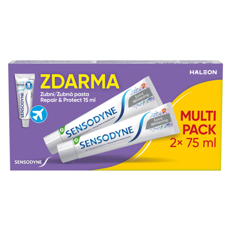 Sensodyne zubní pasta Extra Whitening Duo Pack, 2 × 75 ml