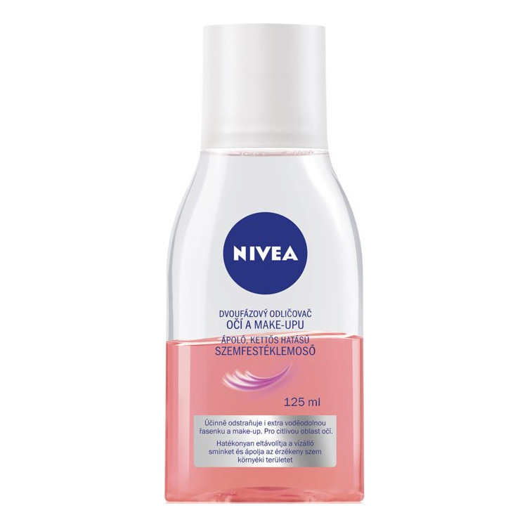 Nivea Rose Touch dvoufázový odličovač očí a make-upu, 100 ml