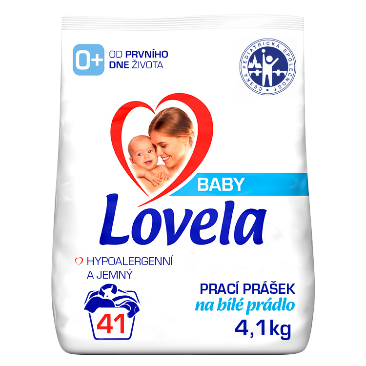 Lovela na bílé prací prášek pro miminka, 41 praní, 4,1 kg