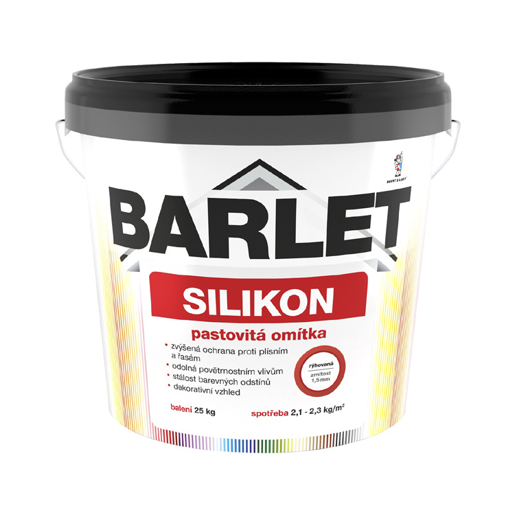 BARLET silikon pastovitá omítka rýhovaná, 25 kg
