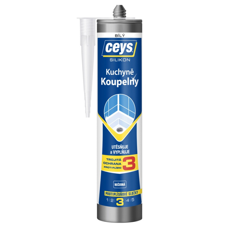Ceys Kuchyně a koupelny silikon, bílý, 280 ml
