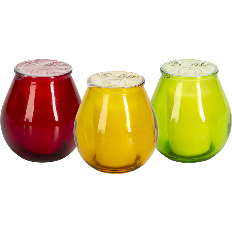 B-lite zahradní svíčka ve skle, mix barev, 120 g