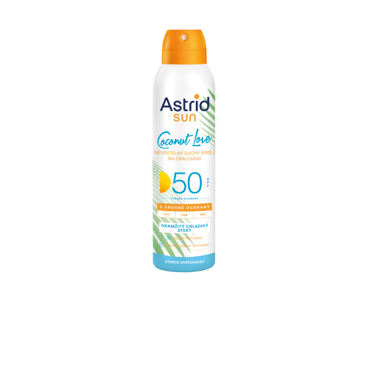 Astrid neviditelný suchý sprej na opalování OF 50, 150 ml
