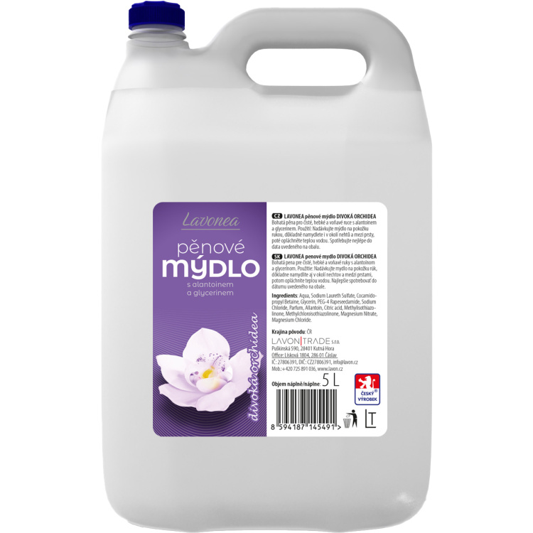 LAVON tekuté mýdlo Divoká orchidea pěnové, 5 l