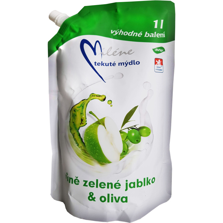 Miléne Zelené jablko a oliva tekuté mýdlo, 1 l