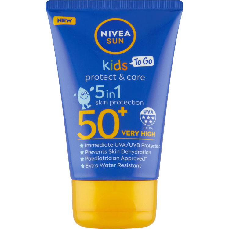 Nivea Sun Protect &amp; Care OF 50+ dětské kapesní mléko na opalování, 50 ml